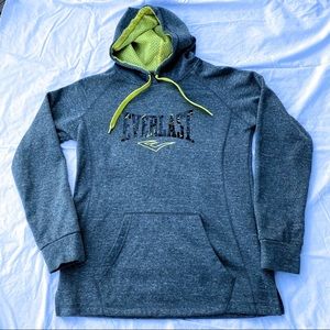 Everlast Mens Hoodie Grey & Yellow Sweatshirt